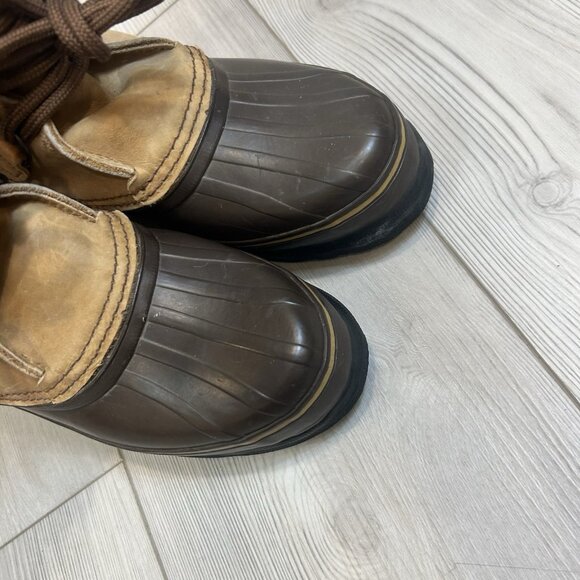 Sorel Alpine Winter Boots Women's Sz 6 Tan Leather Lace Up Insulated Snow Lined - Picture 9 of 11